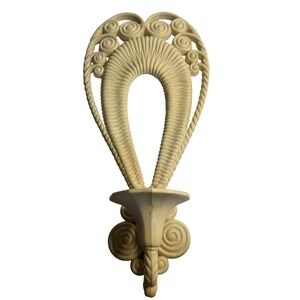 VTG Burwood Products Wall Sconce Candle Holder Cream Hollywood Regency Ornate